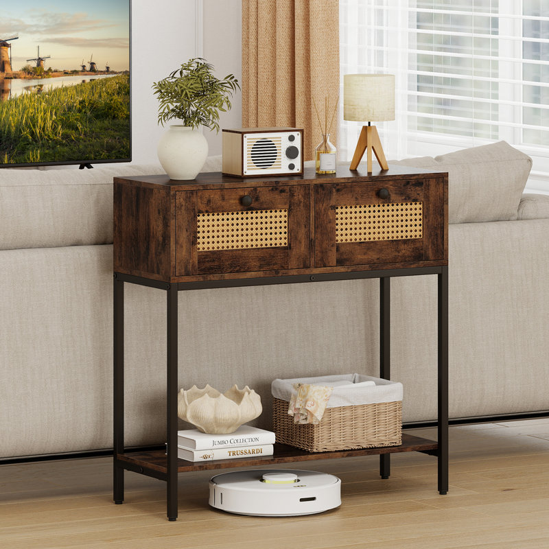 80cm Console Table, Brown