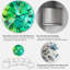 Art liquide vert et bleu - horloge murale moderne-1222715696