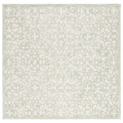 Tapis ivoire / vert Trella Trace 103