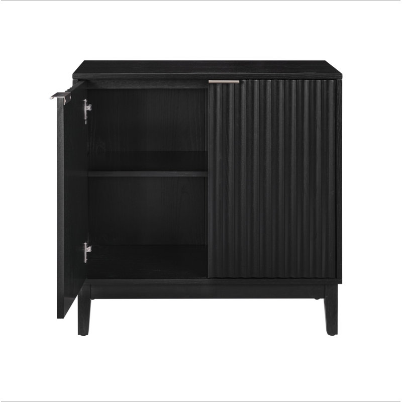 Armoire de rangement 2 portes, Noir