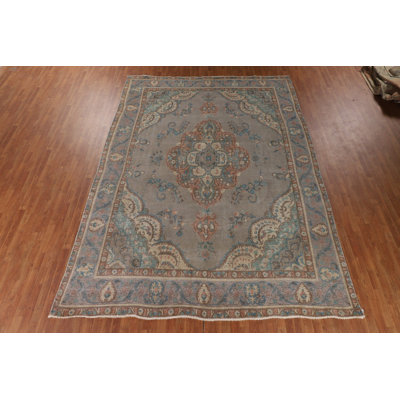 Tapis traditionnel gris rétro 10 x 13