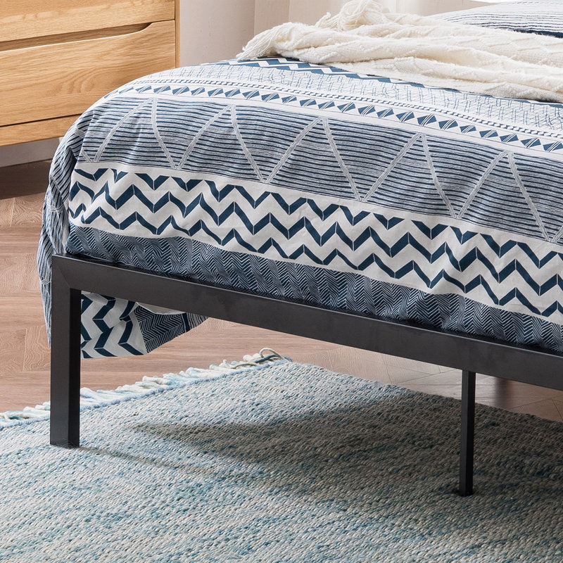 Downey Metal Platform Bed, Charcoal Gray