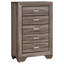 Ensemble de chambre avec très grand lit 5 pièces Groveson Eastern Taupe-89062775