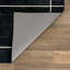 Tapis noir antidérapant Windowpane Grid-927281003