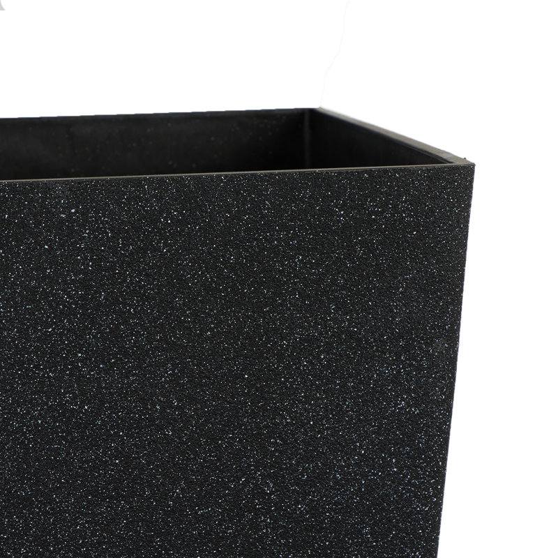 Wernfried Pot Planter, Black Sand, 12" H x 12" W x 12" D