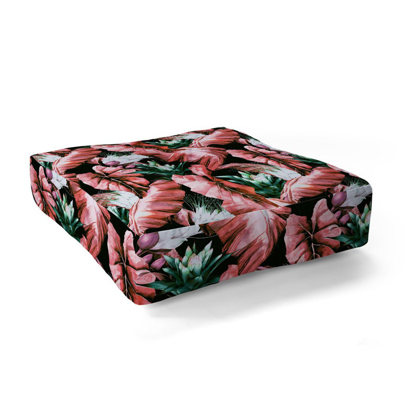 Marta Barragan Camarasa Dark Tropical Nature Floor Pillow