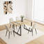 Ensemble de table de salle à manger 5 pièces, ensemble de table de cuisine en bois avec base en métal
