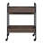 Walnut & Black Finish Serving Cart