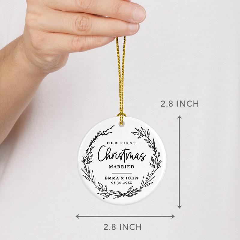 3.75'' Ceramic Ball Ornament