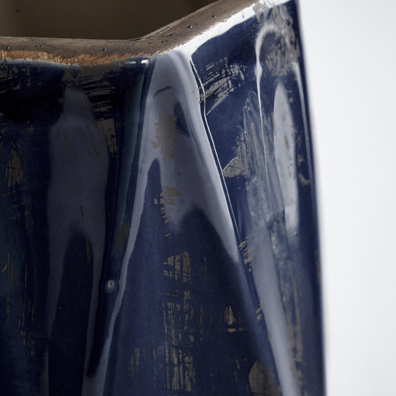 Chamos Handmade Ceramic Planter, 6" H x 5.5" W x 5.5" D