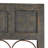 Wood Window Inspired Panel Scroll Brown Wall Decor with Copper Metal Scrollwork