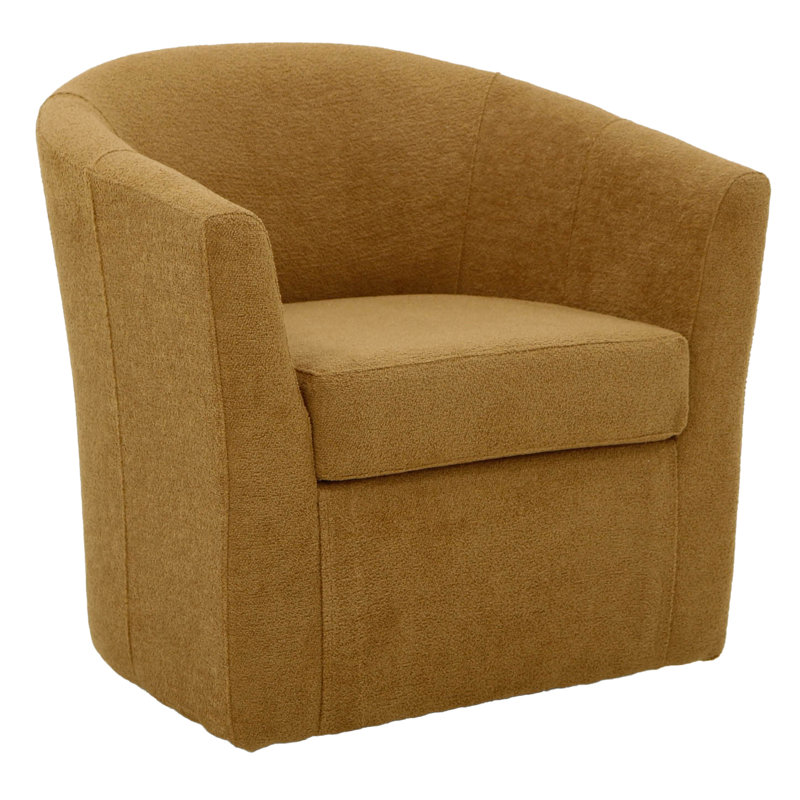 Fauteuil demi-tonneau pivotant 31 po Hansell, Mélange de polyester orange