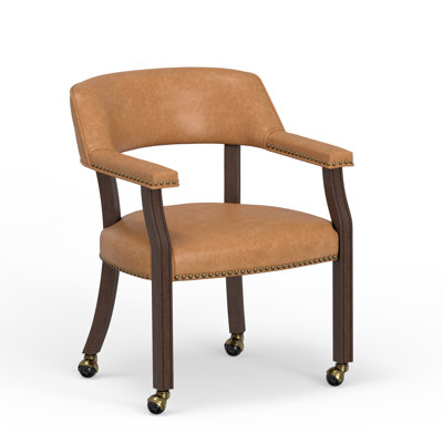 Chaise de salle à manger et de jeu en noyer avec similicuir selle | Idée de cadeau