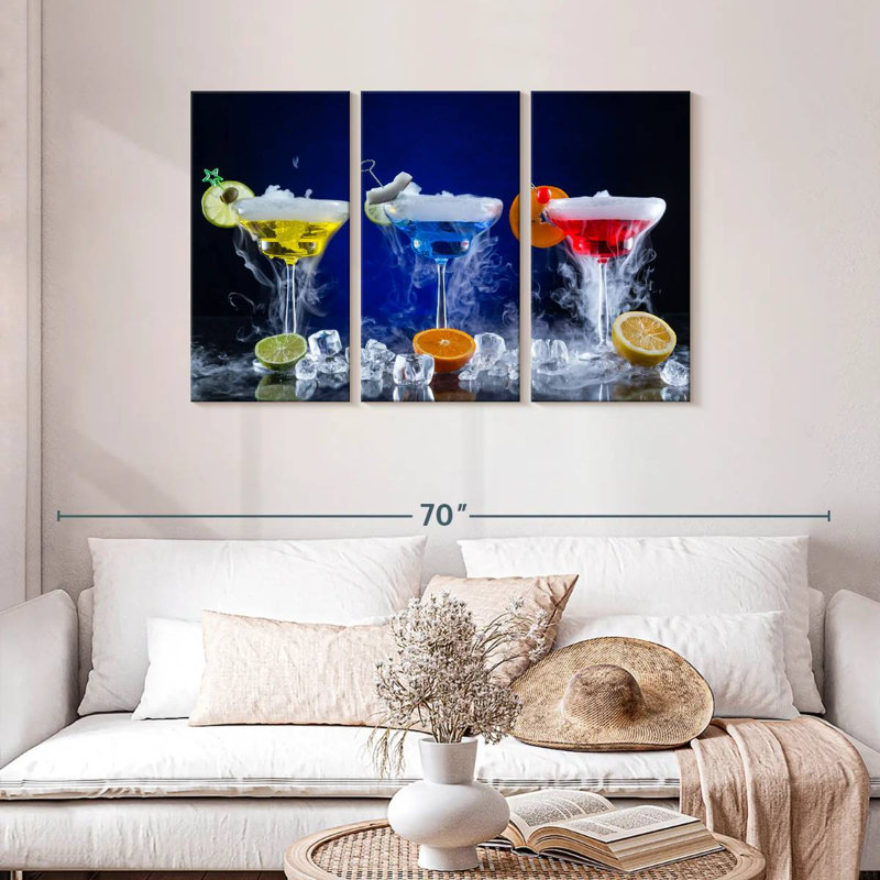 Yarlin Frosty Martini Cocktails, 28" H x 45" W