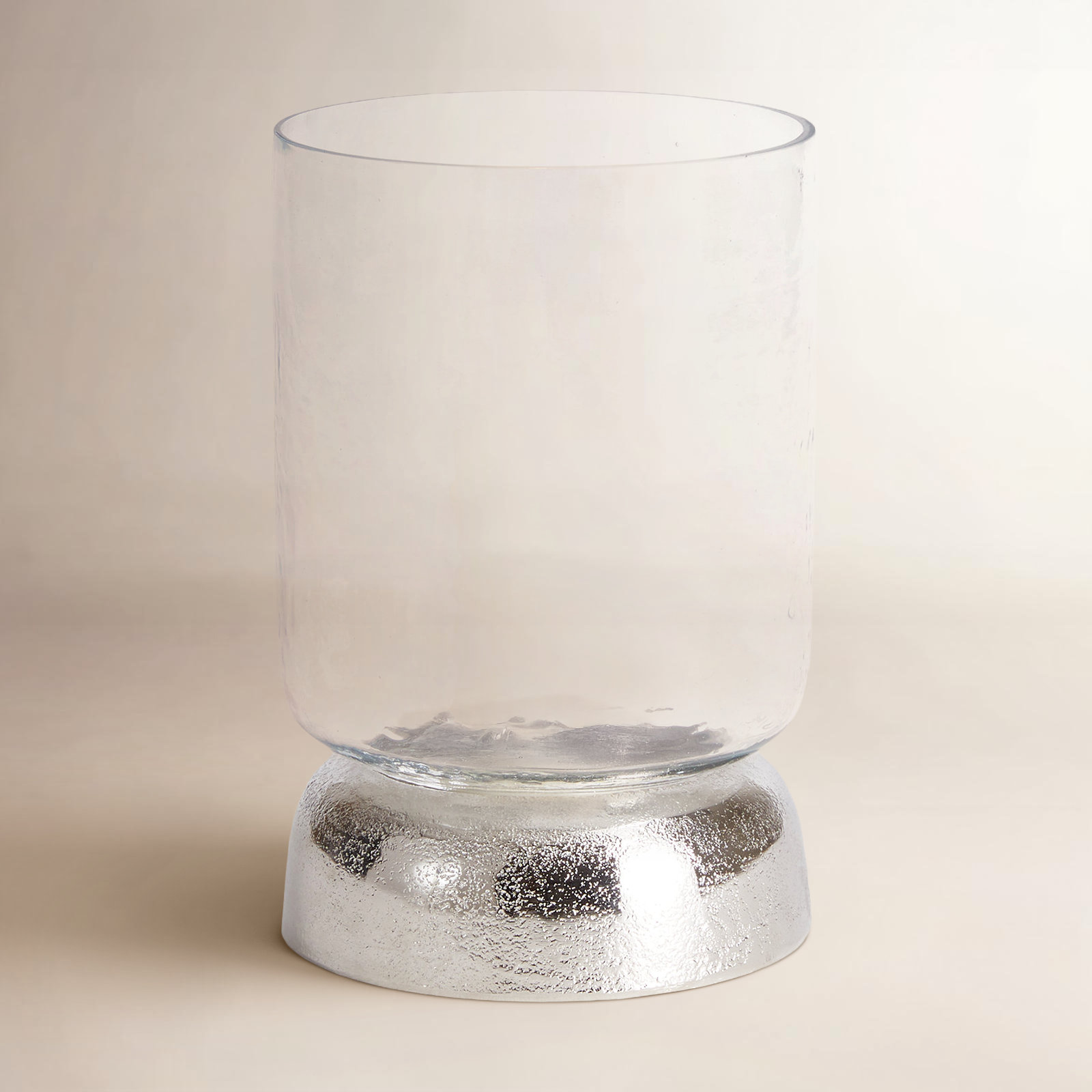 8.5" Aluminum Tabletop Hurricane, 8.5" H x 5.5" W x 5.5" D