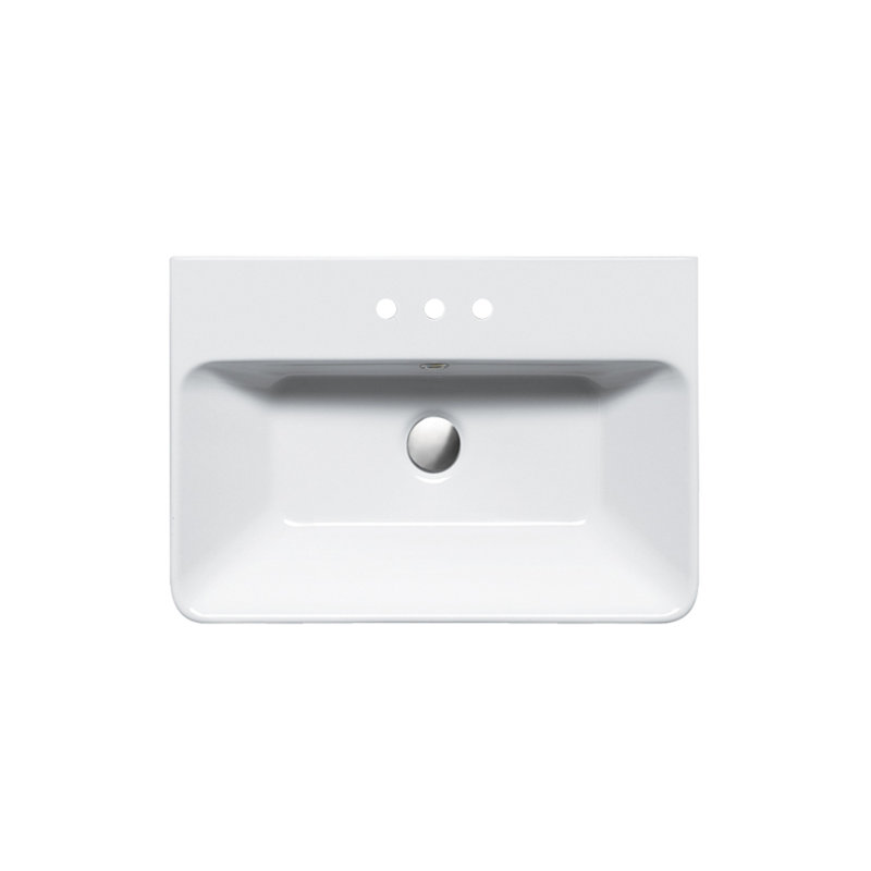 Lavabo de salle de bain mural en argile réfractaire Proiezioni, Centres de 8 po