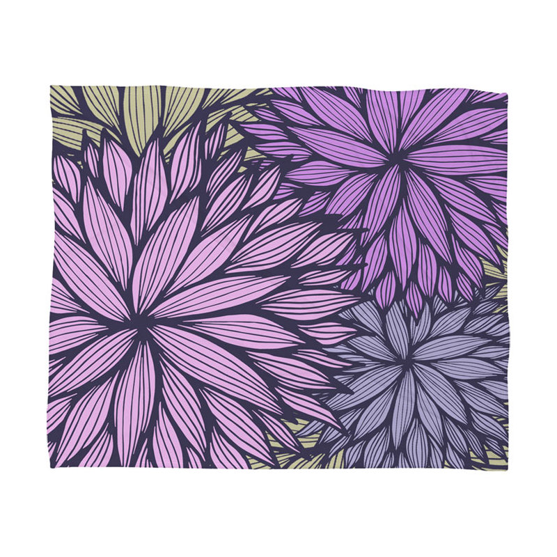 Jeté dahlia, l 50 po x L 60 po