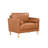 Garren 39.8" Square Arm Tufted Faux Leather Club Chair
