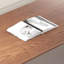 Bureau long avec douille en acrylique et bois-713725157