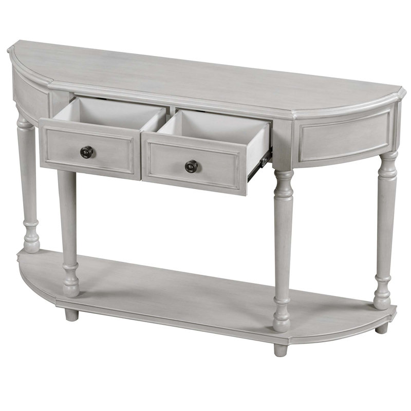 Console Roshawna 52, Gris délavé, Gris délavé, H 33,5 po x l 52 po x P 13 po