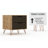 Mid-Century 2-Drawer Nightstand, Grey MDF | Rockefeller 20 | Gift Idea-1802429070