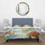 Ensemble de housse de couette nautique et côtier Terrace près de la mer avec fleurs rouges - Polyester en microfibre-66392824