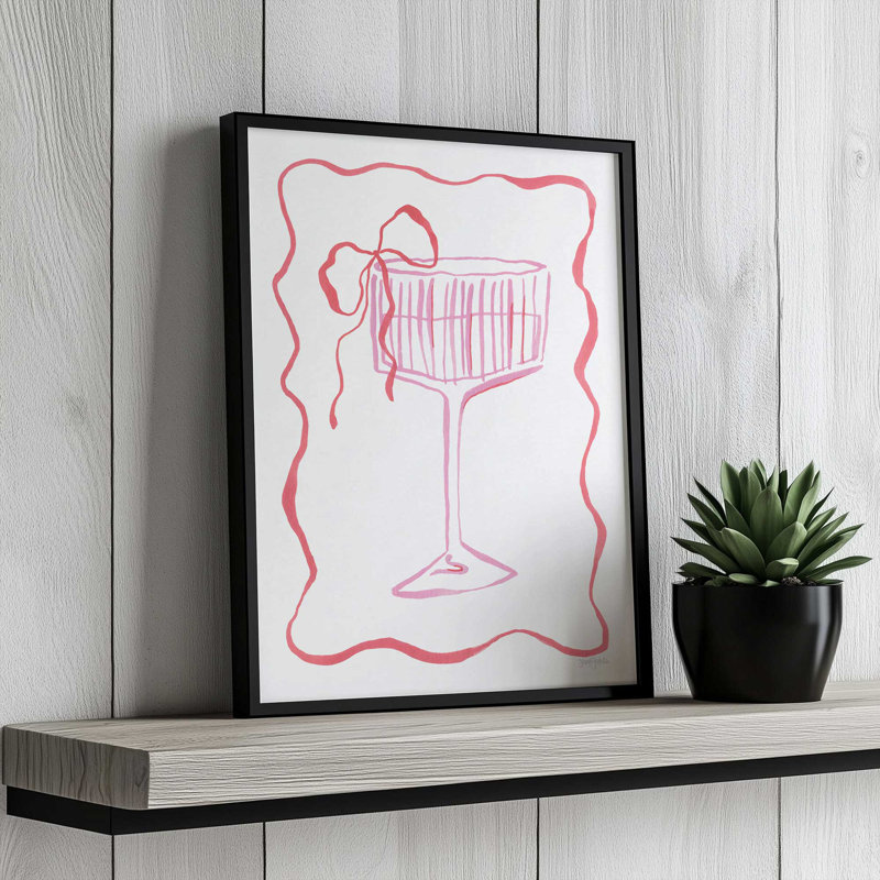 «Cocktail Party II» par Jenaya Jackson, reproduction d'art, L 12 po x H 16 po, Tanné, Impression encadrée