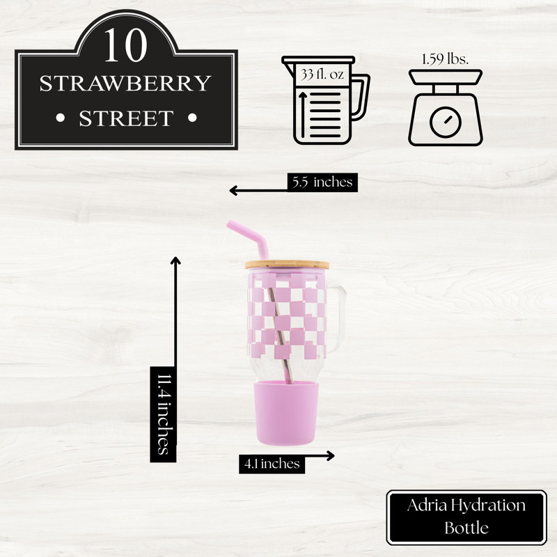 10 bouteilles d'hydratation Adria 10 Strawberry Street, Mauve