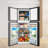 Midea 4.5 Cu Ft Compact Refrigerator and Freezer, 2 Door, Stainless Steel-111679943