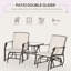 Fauteuil oscillant d'extérieur avec table basse Outsunny