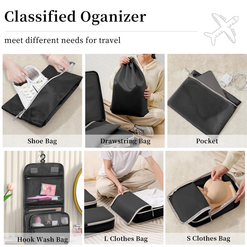 Rebrilliant Fabric Storage Bag, Black