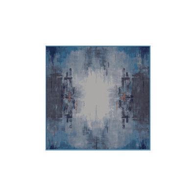 Machine Washable Blue Area Rug