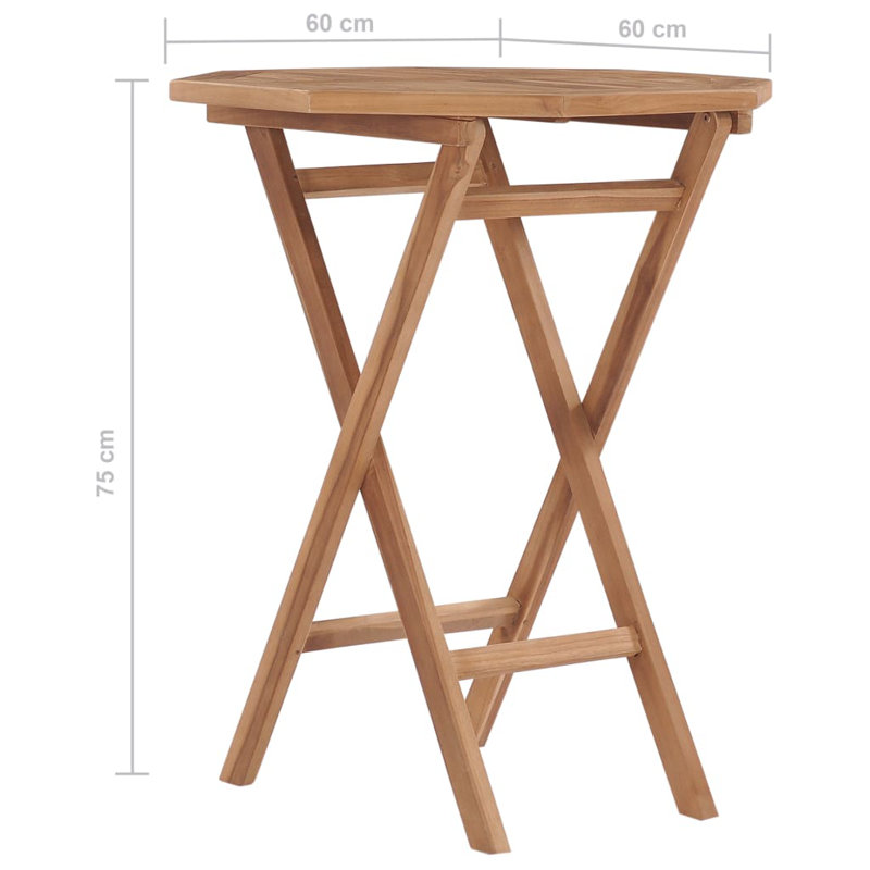 Yerchanig Folding Teak Bistro Table
