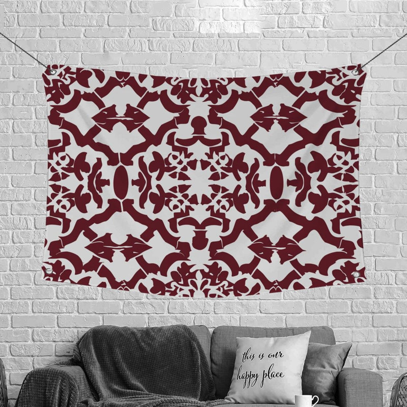 Mandala Artwork Bathroom Machine Tapestry, 50" H x 60" W