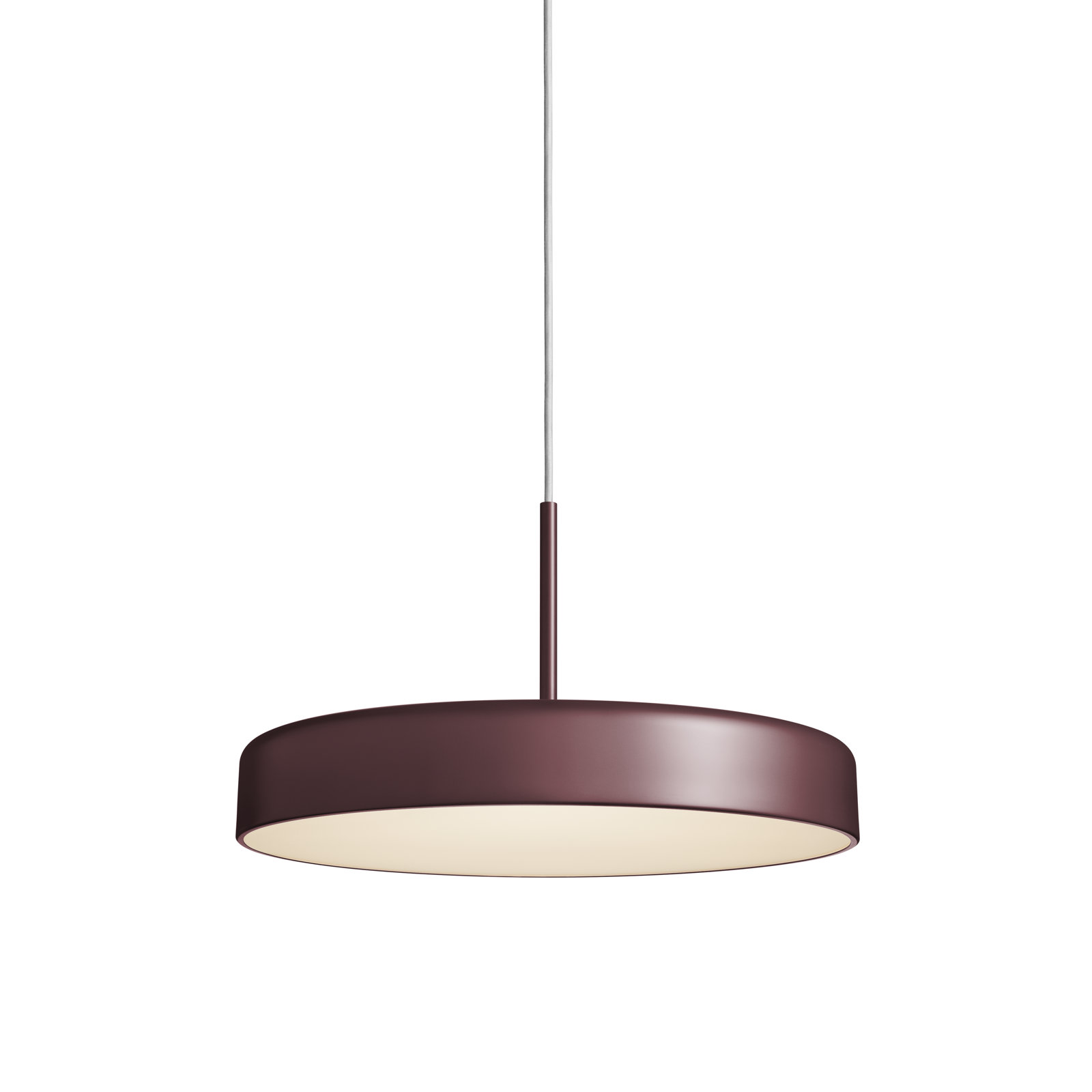 Bobber Single Light Steel Dimmable LED Pendant, Oxblood, 11" H x 20" W x 20" D