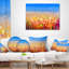 Coussin lombaire en fleurs abstraites de terrain
