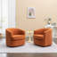 Fauteuil demi-tonneau pivotant rembourré-615274726