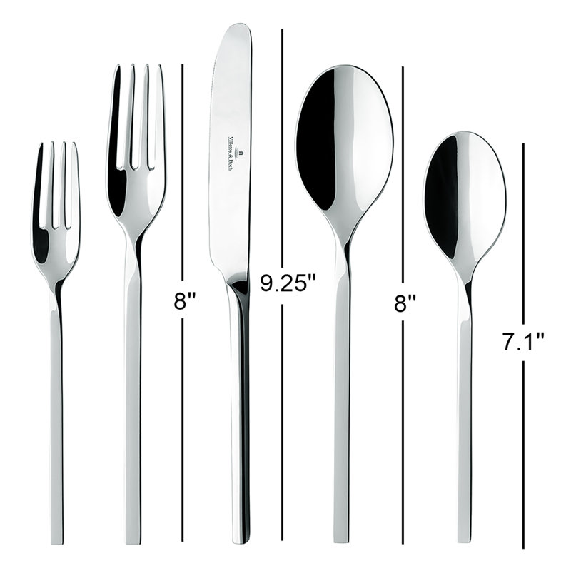 New Wave 5 Piece Stainless Steel Flatware Set, Service for 1