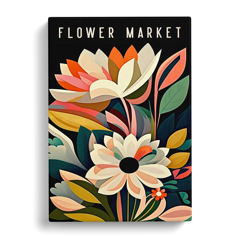 Modern Flower Market Exhibition No.9 - Wrapped Canvas, 91cm H x 60cm W x 3cm D