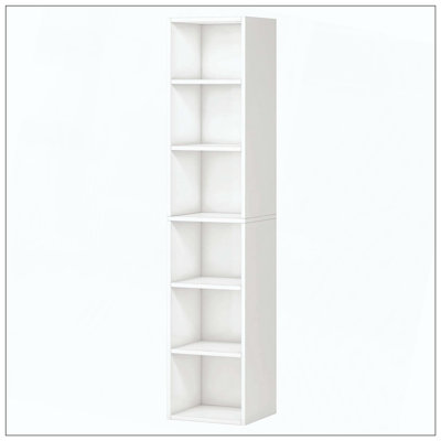 Bibliothèque à 6 niveaux de rangement étroits