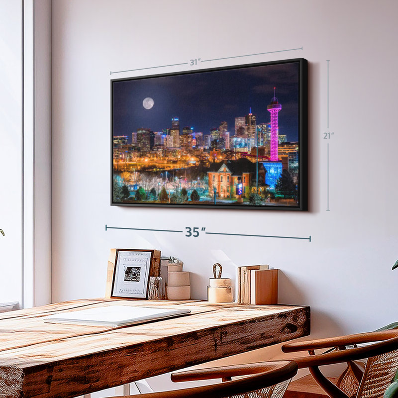 «Denver Moon Wall Art», H 21 po x l 31 po