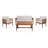 Alderico 5-Piece Solid Acacia Wood Seating Group with Cushions-1700417163-1700417160
