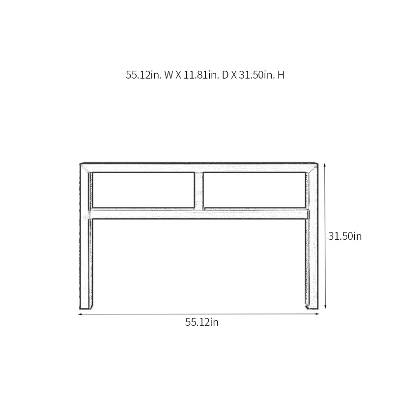 Terrie, H 31,5 po x l 55,12 po x P 11,81 po