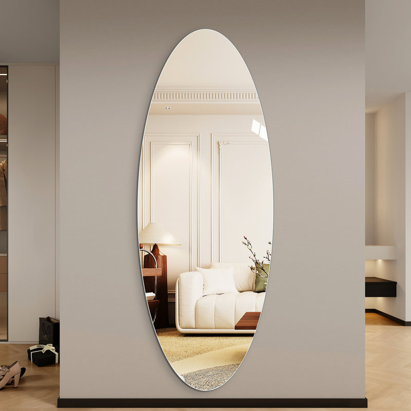 65" X 24" Body Wall Mirror, 5Mm Silver, , For Entryway And Bedroom Decor Oval Glass -, Dressing Room Styling