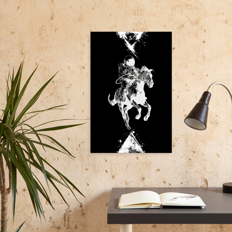 Astronaute, cheval, cavalier, art contemporain contemporain, cheval