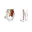 Luminaire suspendu transitionnel en cuir 1 lumière rouge-2132968066