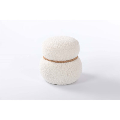 Adorable Snowman Stool With Greig Plush Cushion, Playful And Cute, Suitable For Any Space, Modern And Comfortable