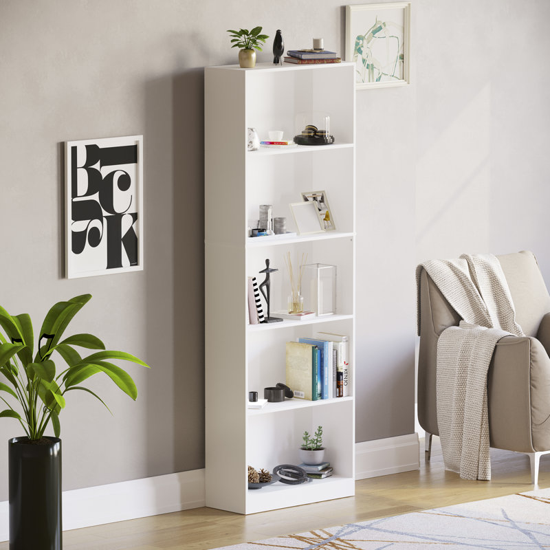 142cm H x 60cm W Standard Bookcase, 175 cm H x 60 cm W, White