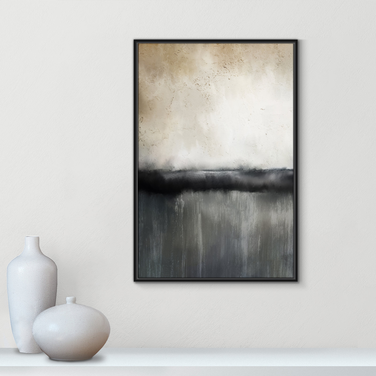 Sunset by Kimberly Allen Print, Picture Framed Canvas, 37.5" H x 25.5" W, Black