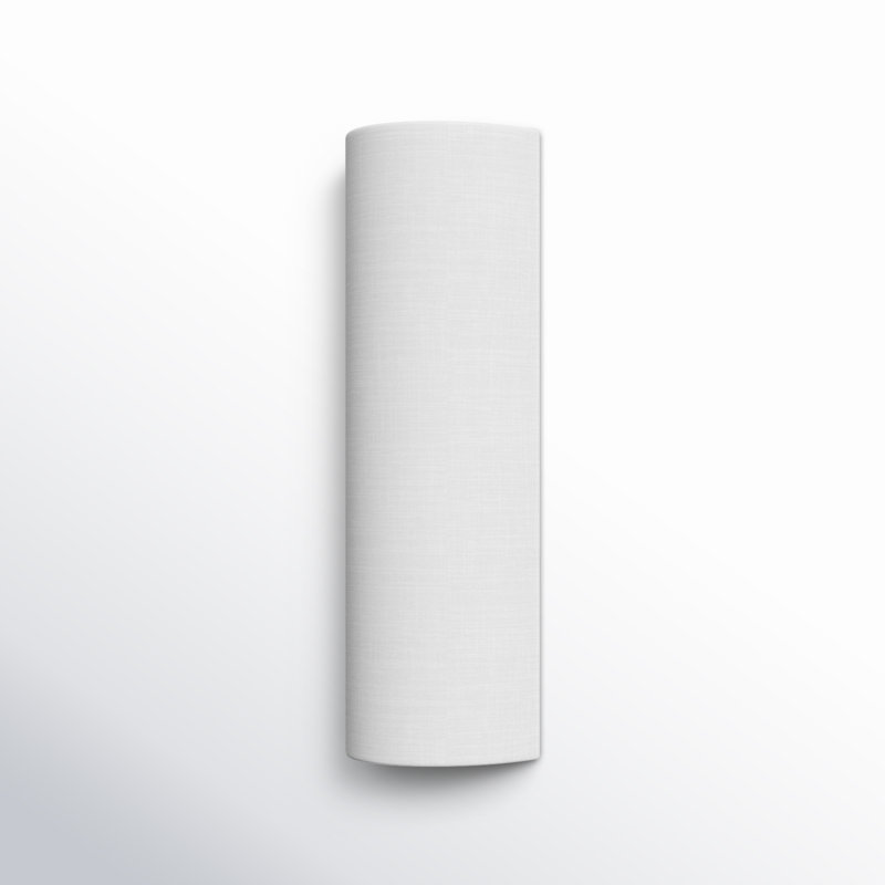 Everie LED Flush Mounted Sconce, White Linen